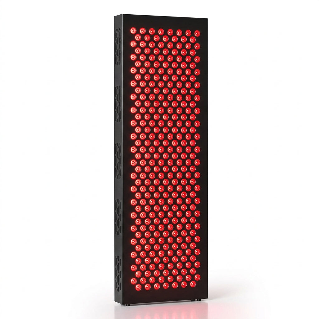 Red Light Therapy Box, 5In1 LED with 630-660-810-830-850, Metal Case, 3 Modes Red Light Panel with Soft Belt, 6 Timing Set - 9 Pulse Modes - 4-Level - Red Light Therapy Panel for Body