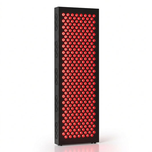 Red Light Therapy Box, 5In1 LED with 630-660-810-830-850, Metal Case, 3 Modes Red Light Panel with Soft Belt, 6 Timing Set - 9 Pulse Modes - 4-Level - Red Light Therapy Panel for Body