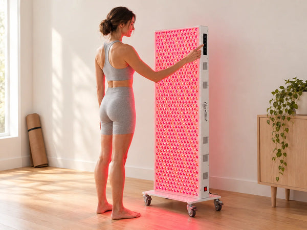 Red Light Therapy Panel Designed for Home Wellness, 580 LEDs, 7 Wavelengths, Adjustable Intensity